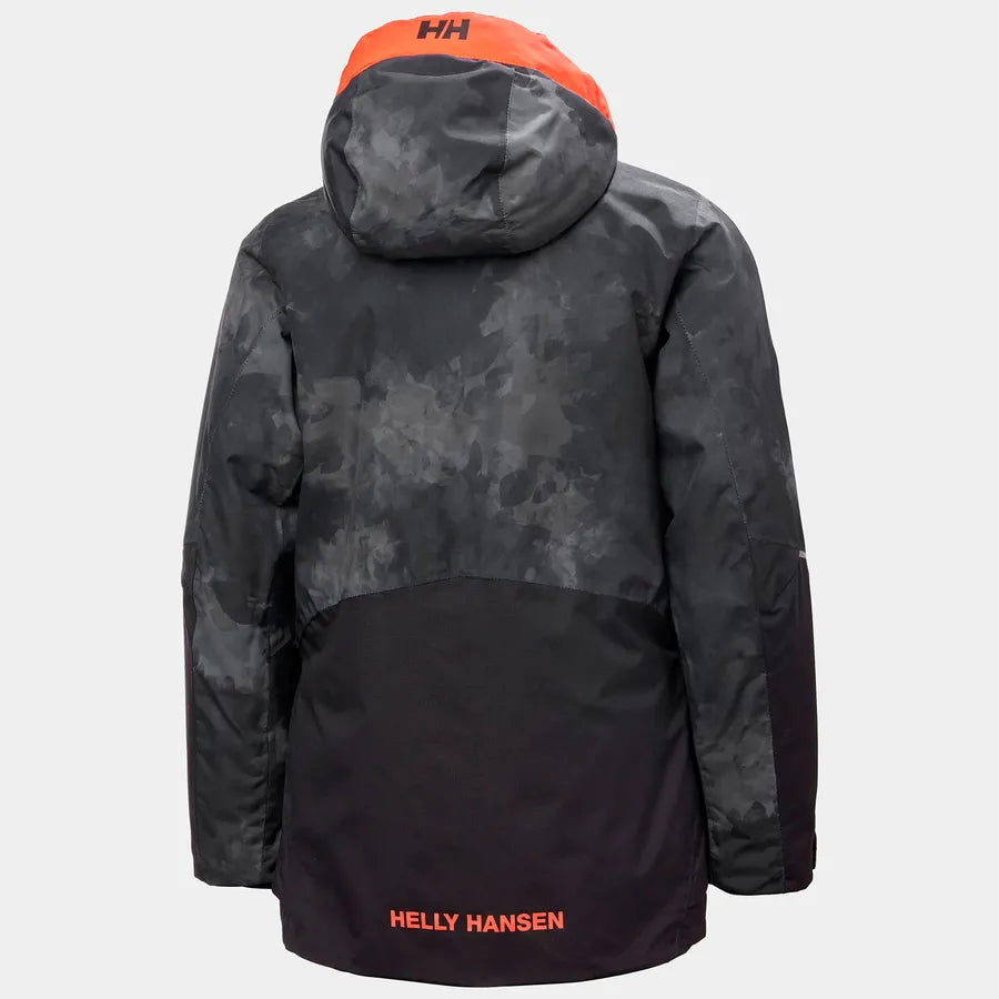 Helly Hansen Juniors’ Stellar Ski Jacket Skijakke Børn - Black AOP -