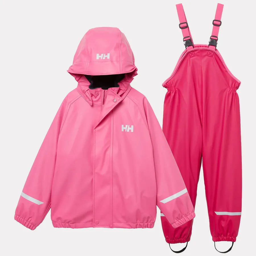 Helly Hansen Kids’ Bergen Fleece-Lined Rain Set 2.0 Regnsæt Børn - Cranberry