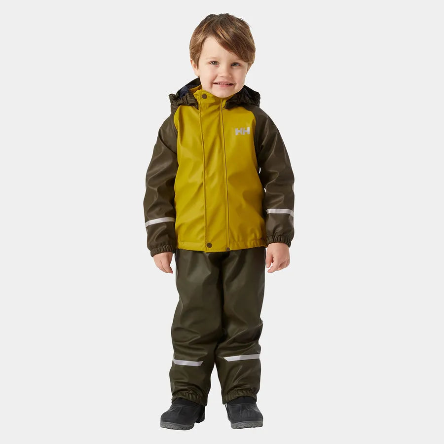 Helly Hansen Kids’ Bergen Fleece-Lined Rain Set 2.0 Regnsæt Børn - Utility Green - Utility Green