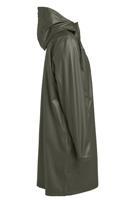 Tenson Apelviken PU Regnjakke Dame - Olive -