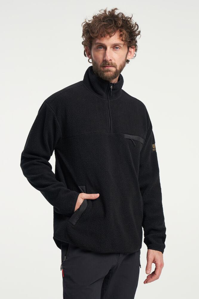 Tenson Yoke Half Zip Fleecejakke Herre - Black - Black