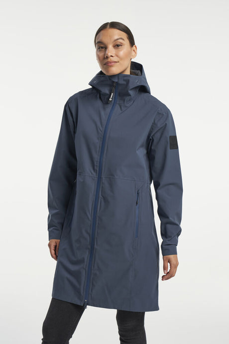 Tenson Misty Parka Women Regnfrakke Dame - Dark Blue - Dark Blue