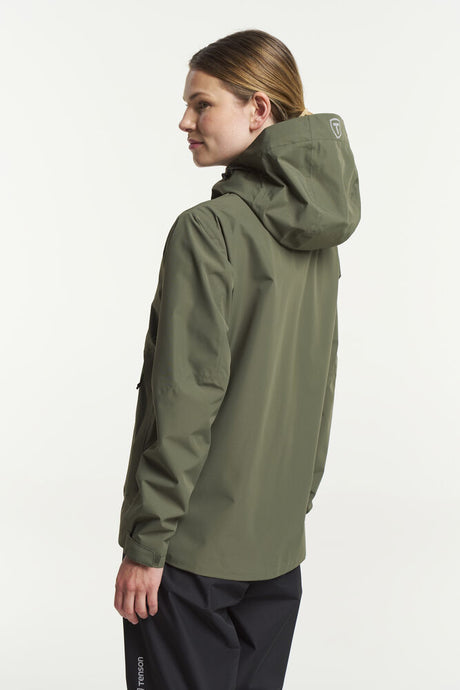 Tenson Winga Rain Jacket Women Regnjakke Dame - Dark Olive -
