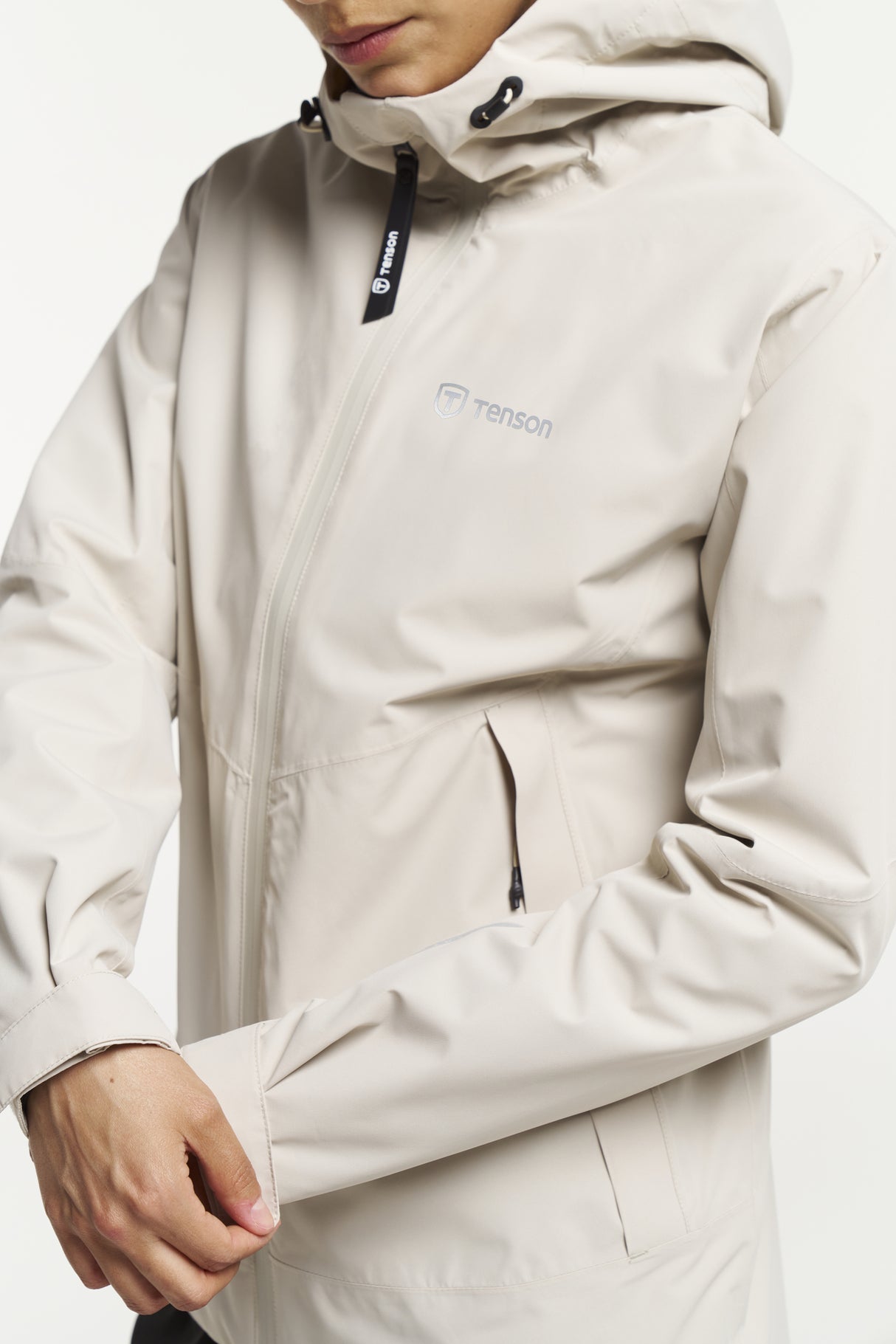 Tenson Winga Rain Jacket Women Regnjakke Dame - Sand -