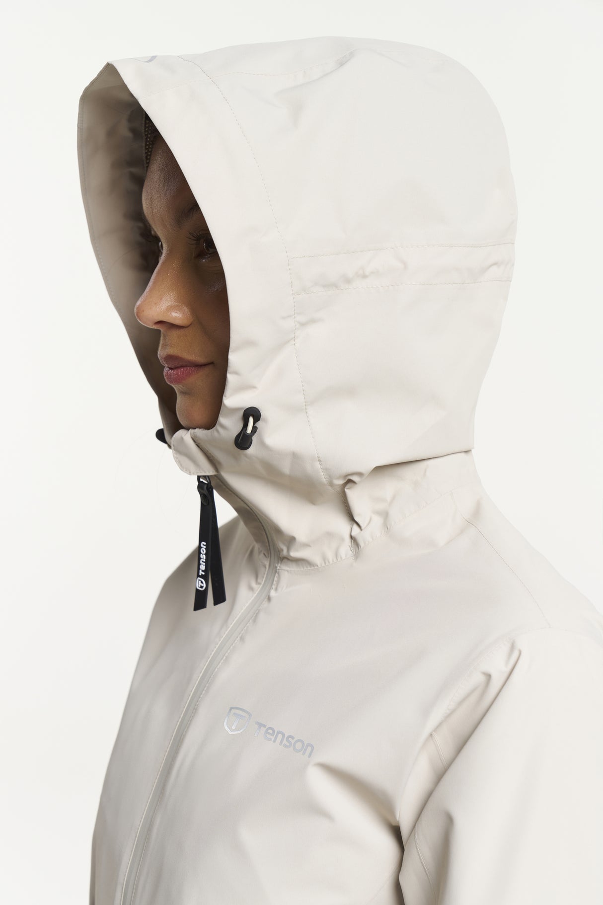 Tenson Winga Rain Jacket Women Regnjakke Dame - Sand -