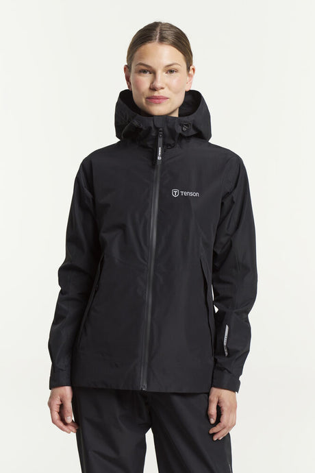 Tenson Winga Rain Jacket Women Regnjakke Dame - Black - Black