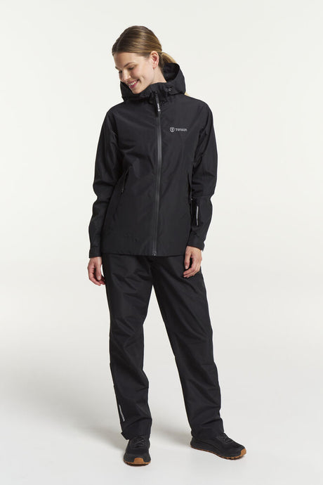 Tenson Winga Rain Jacket Women Regnjakke Dame - Black -