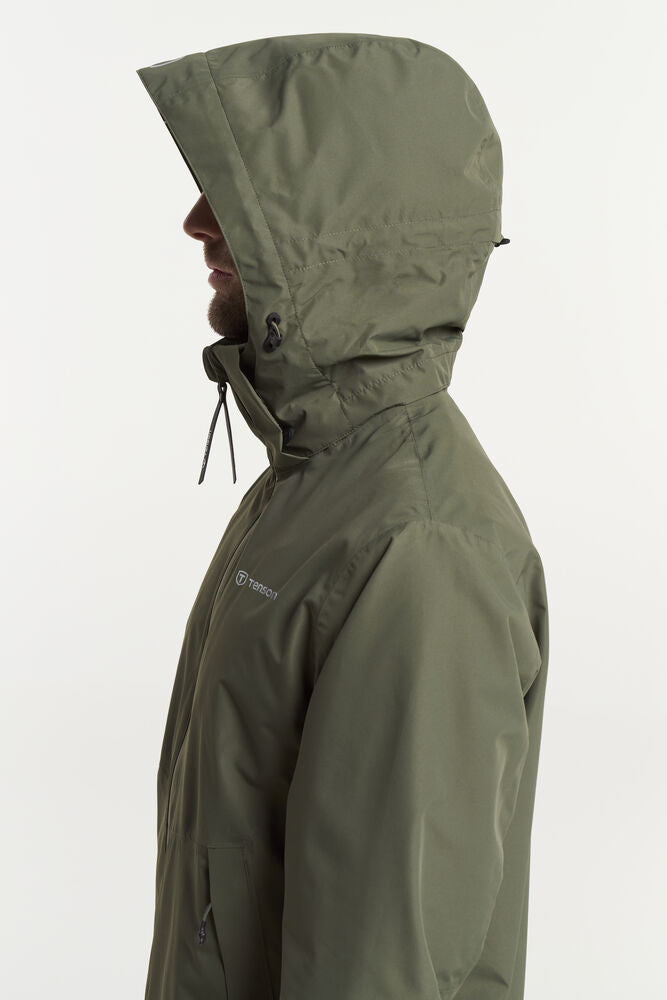 Tenson Winga Rain Jacket Men Regnjakke Herre - Dark Olive -