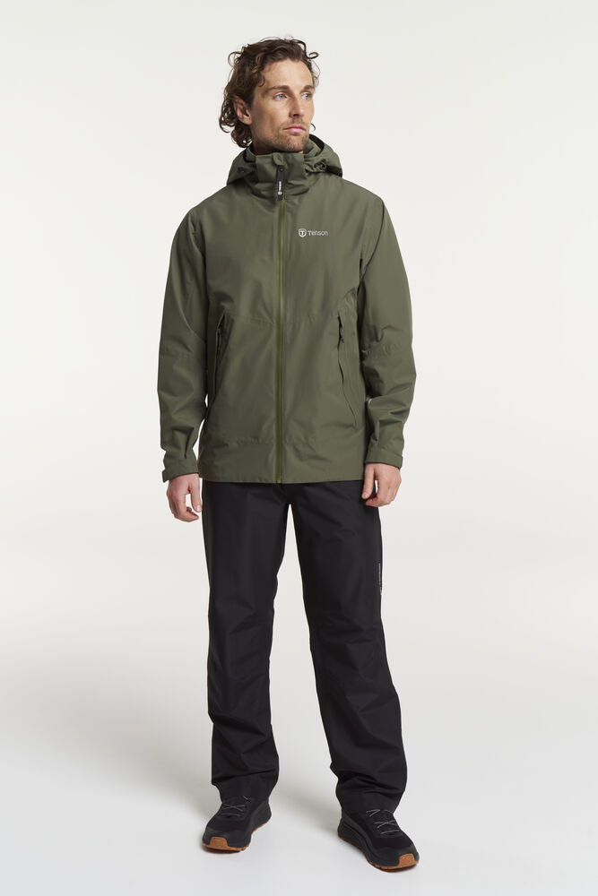 Tenson Winga Rain Jacket Men Regnjakke Herre - Dark Olive -