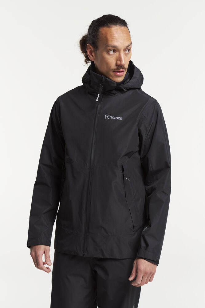 Tenson Winga Rain Jacket Men Regnjakke Herre - Black - Black