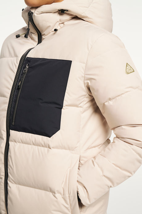 Tenson Dundas Down Parka Women Dunfrakke Dame - Light Beige -