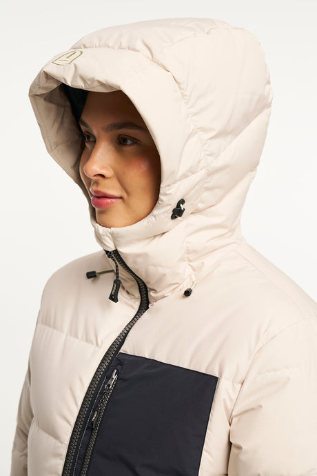 Tenson Dundas Down Parka Women Dunfrakke Dame - Light Beige -