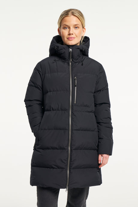 Tenson Dundas Down Parka Women Dunfrakke Dame - Black - Black