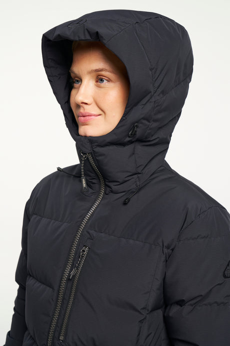 Tenson Dundas Down Parka Women Dunfrakke Dame - Black -