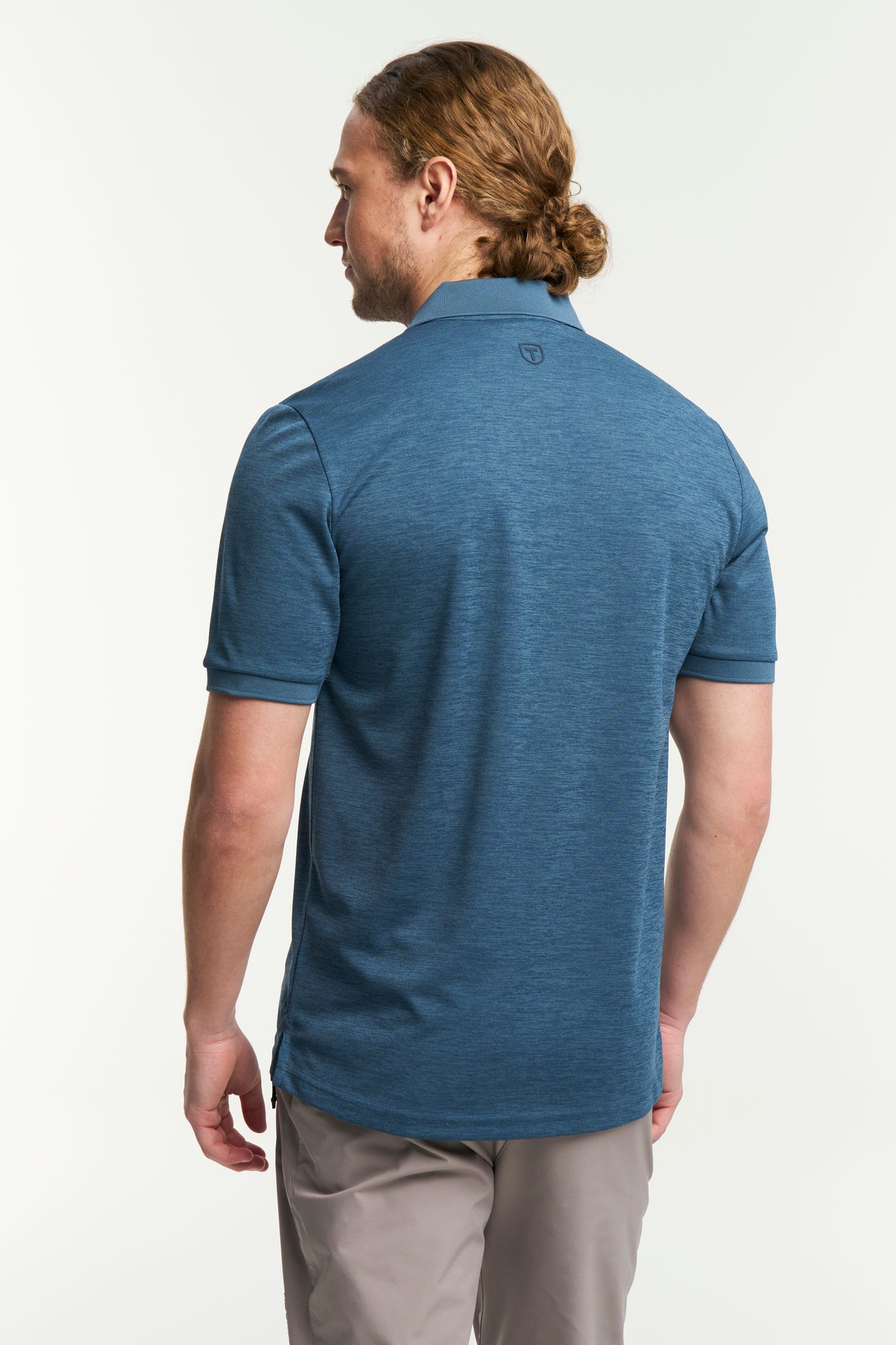 Tenson TXlite Melange Polo Men - Blue Grey -