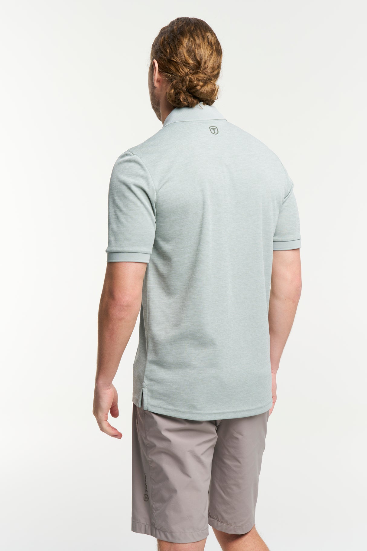 Tenson TXlite Melange Polo Men - Grey Green -
