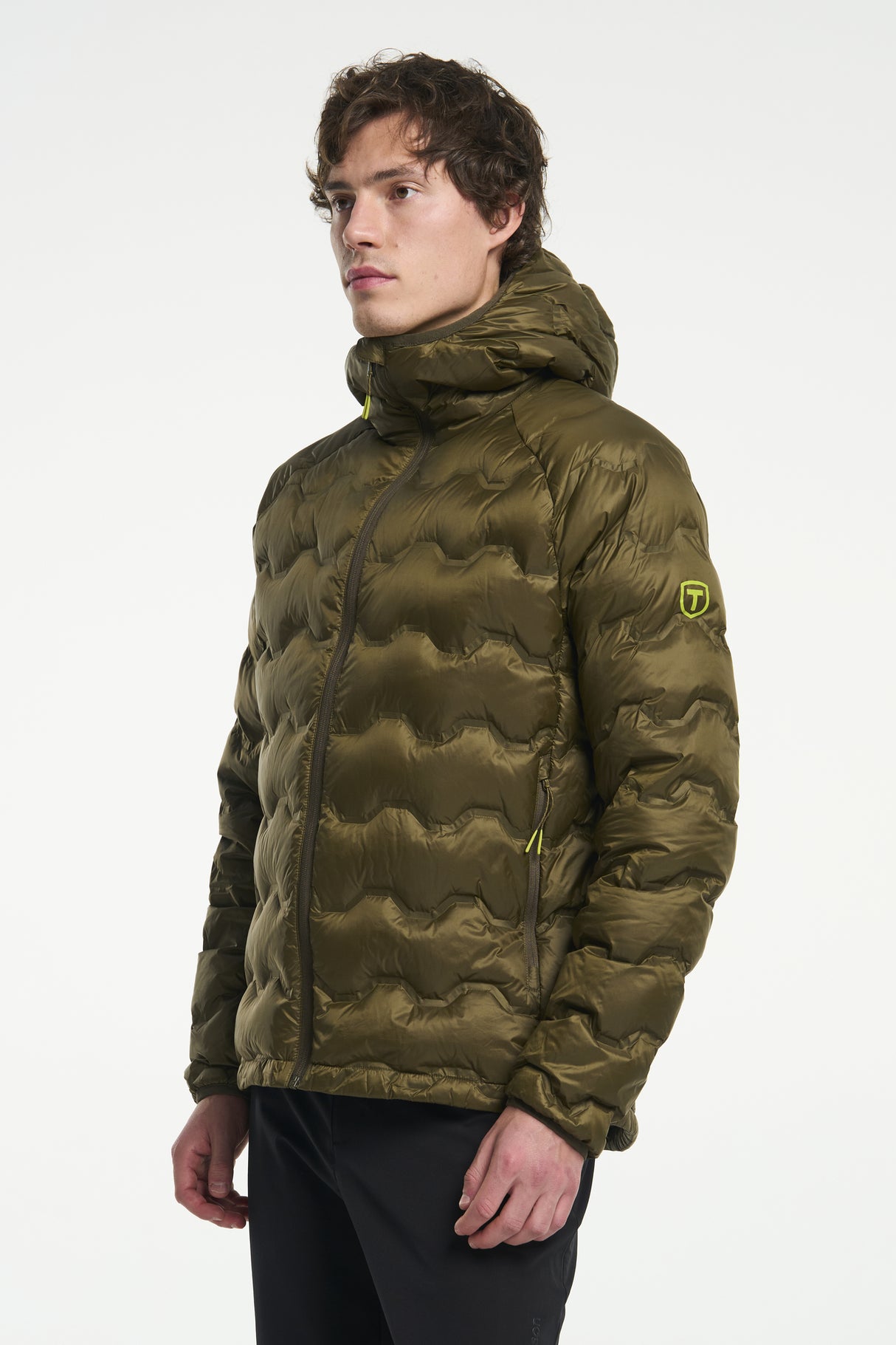 Tenson Miyabi Hood Down Jacket Men - Dark Olive