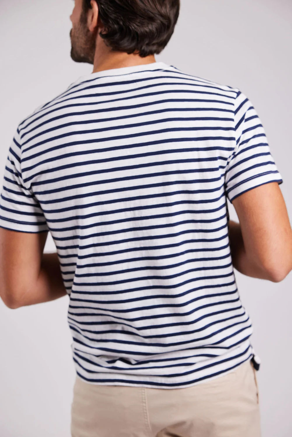 Sebago Outwashed Pocket Tee T-Shirt Herre - White/Navy -