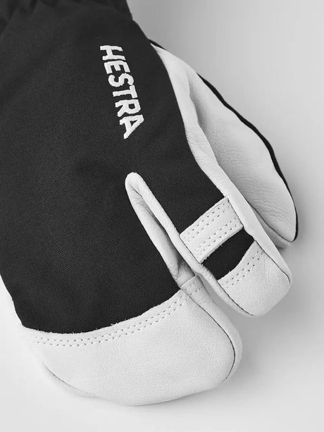 Hestra Army Leather Heli Ski Jr. 3-finger Skihandsker Børn - Black -