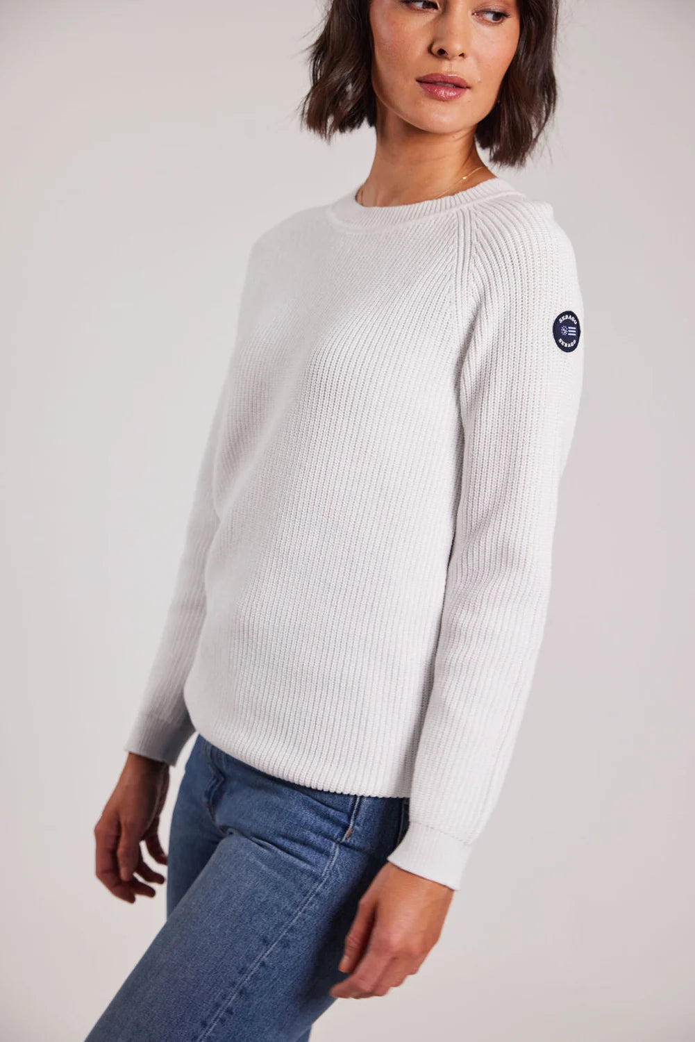 Sebago Knitted Crew Striktrøje Dame - White