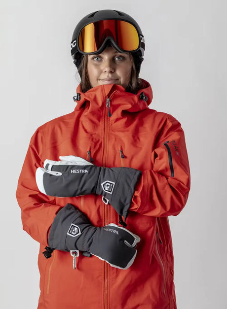 Hestra Army Leather Heli Ski 3-finger Skihandsker Dame / Herre - Grey -