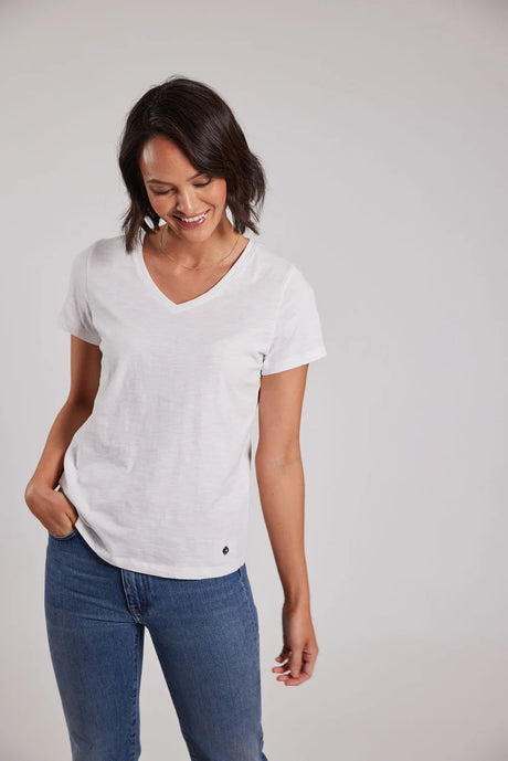 Sebago Classic Tee T-shirt Dame - White -