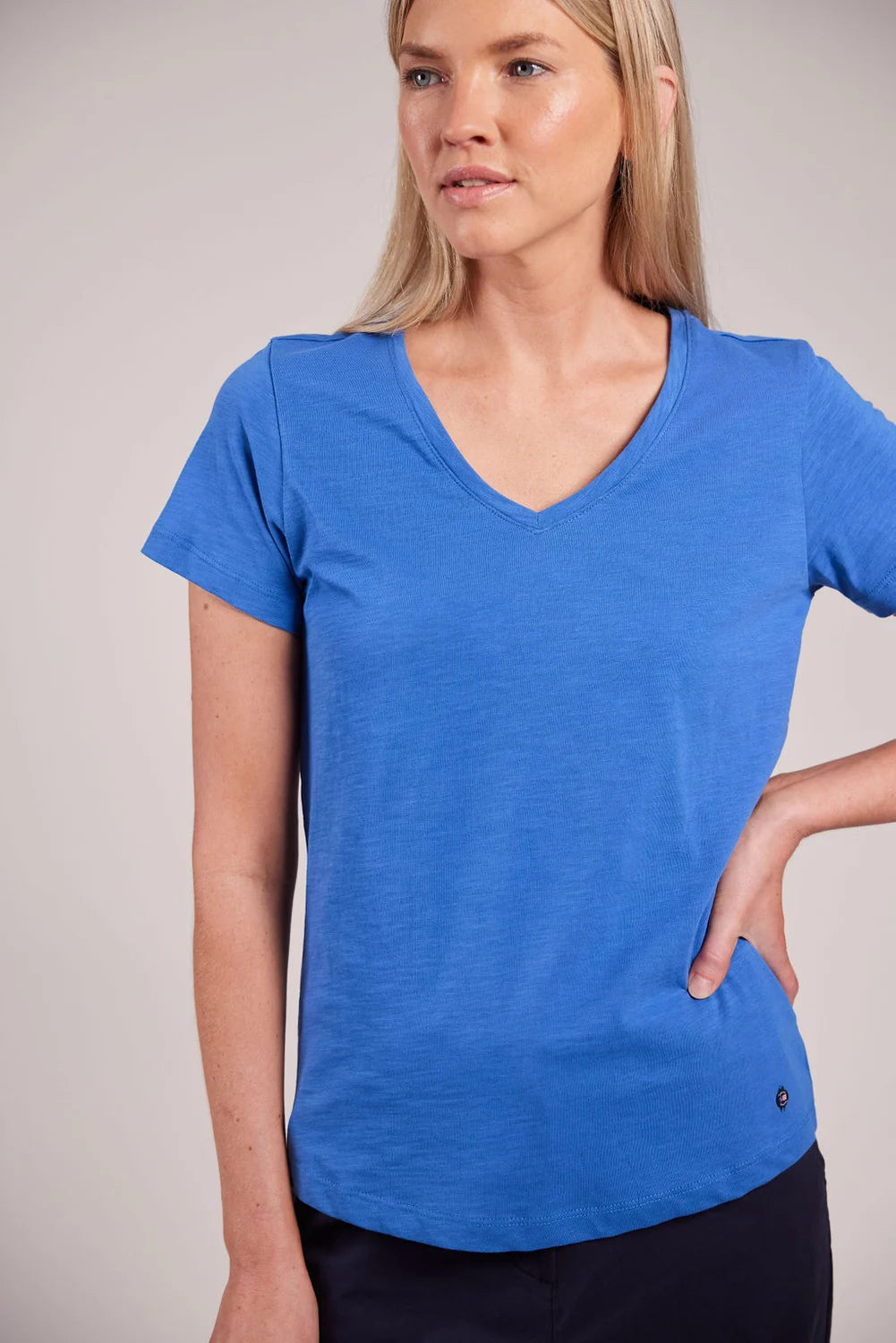 Sebago Classic Tee T-shirt Dame - Bay Blue -