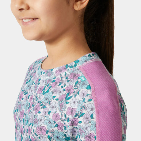 Helly Hansen Juniors' Graphic LIFA® Merino Base Layer Set Skiundertøj Børn - Meta Pink -