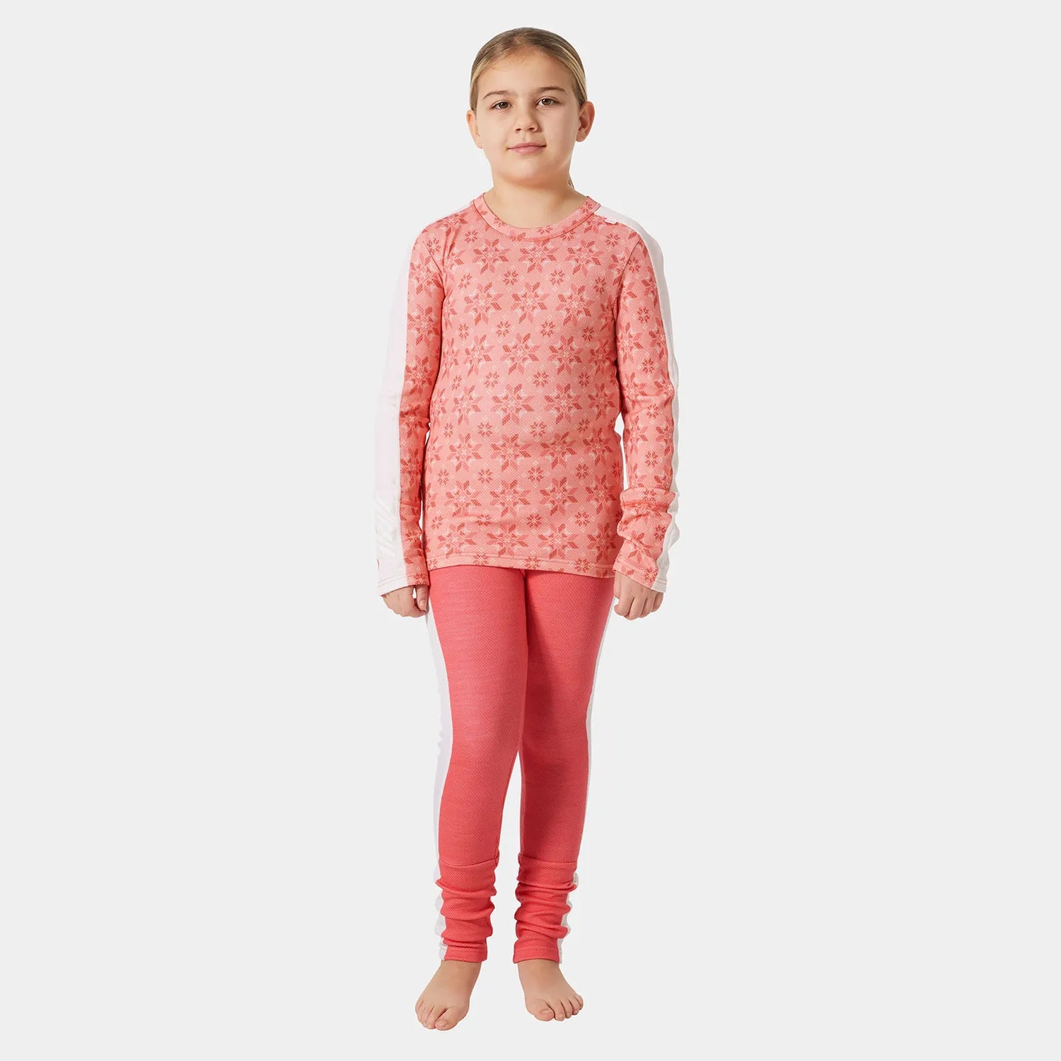Helly Hansen Juniors' Graphic LIFA® Merino Base Layer Set Skiundertøj Børn - Sunset Pink -