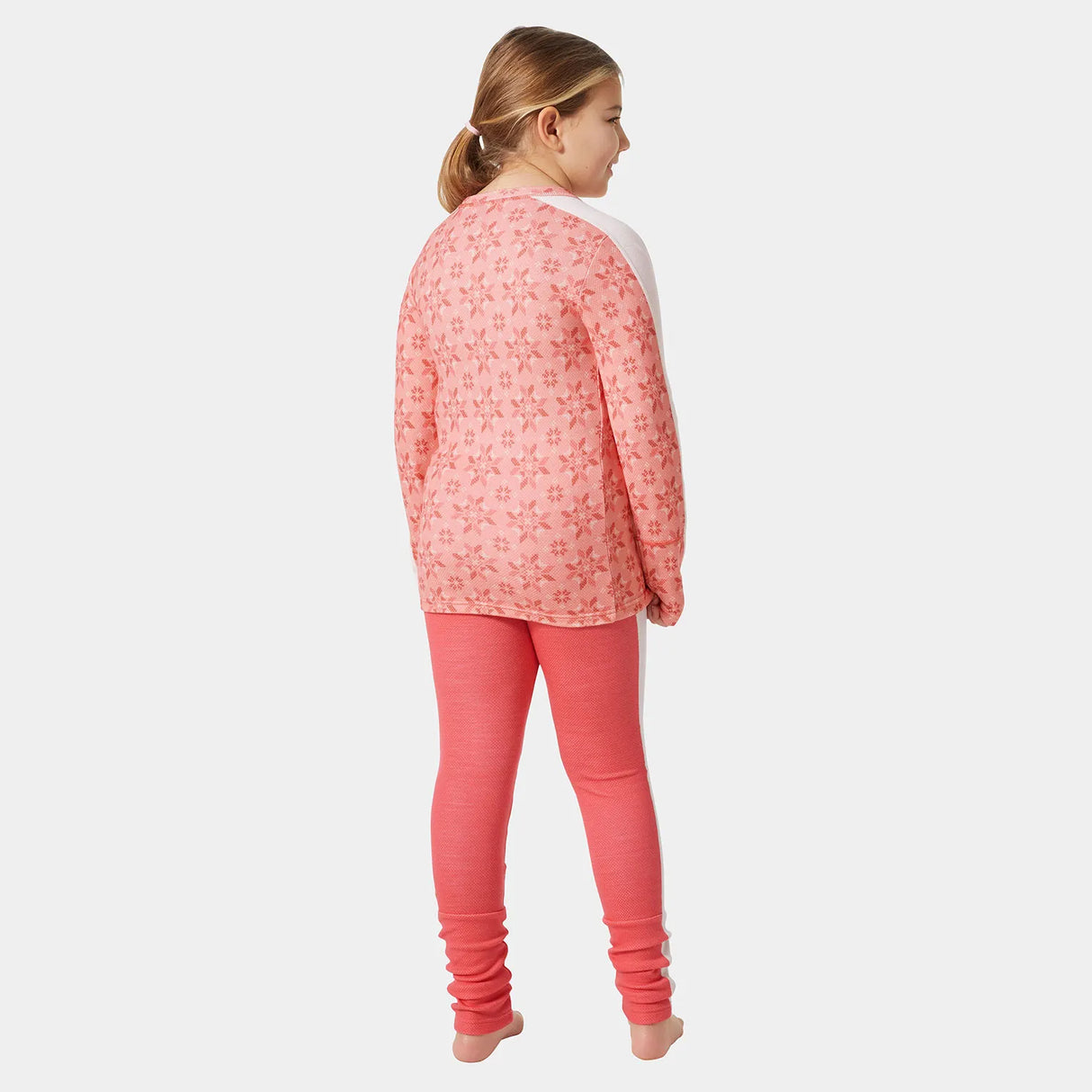 Helly Hansen Juniors' Graphic LIFA® Merino Base Layer Set Skiundertøj Børn - Sunset Pink -