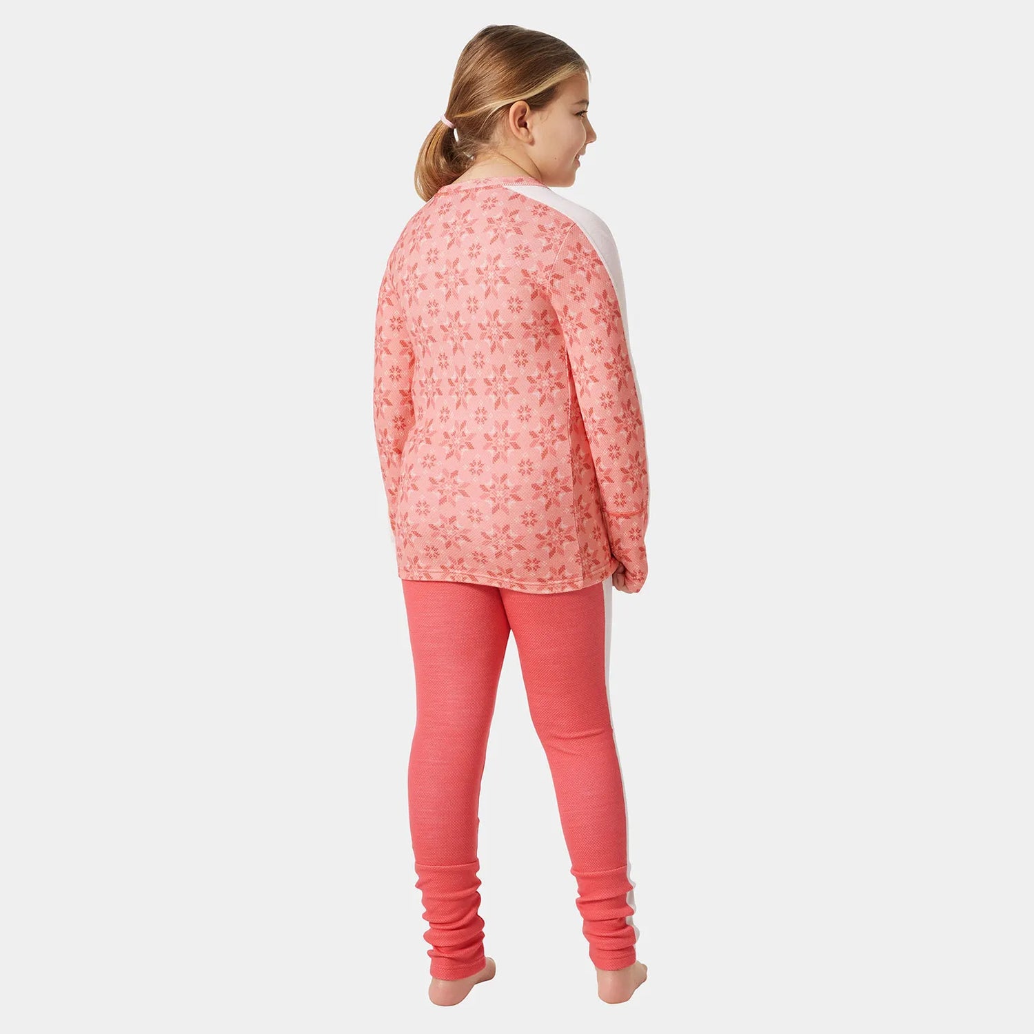 Helly Hansen Juniors' Graphic LIFA® Merino Base Layer Set Skiundertøj Børn - Sunset Pink -