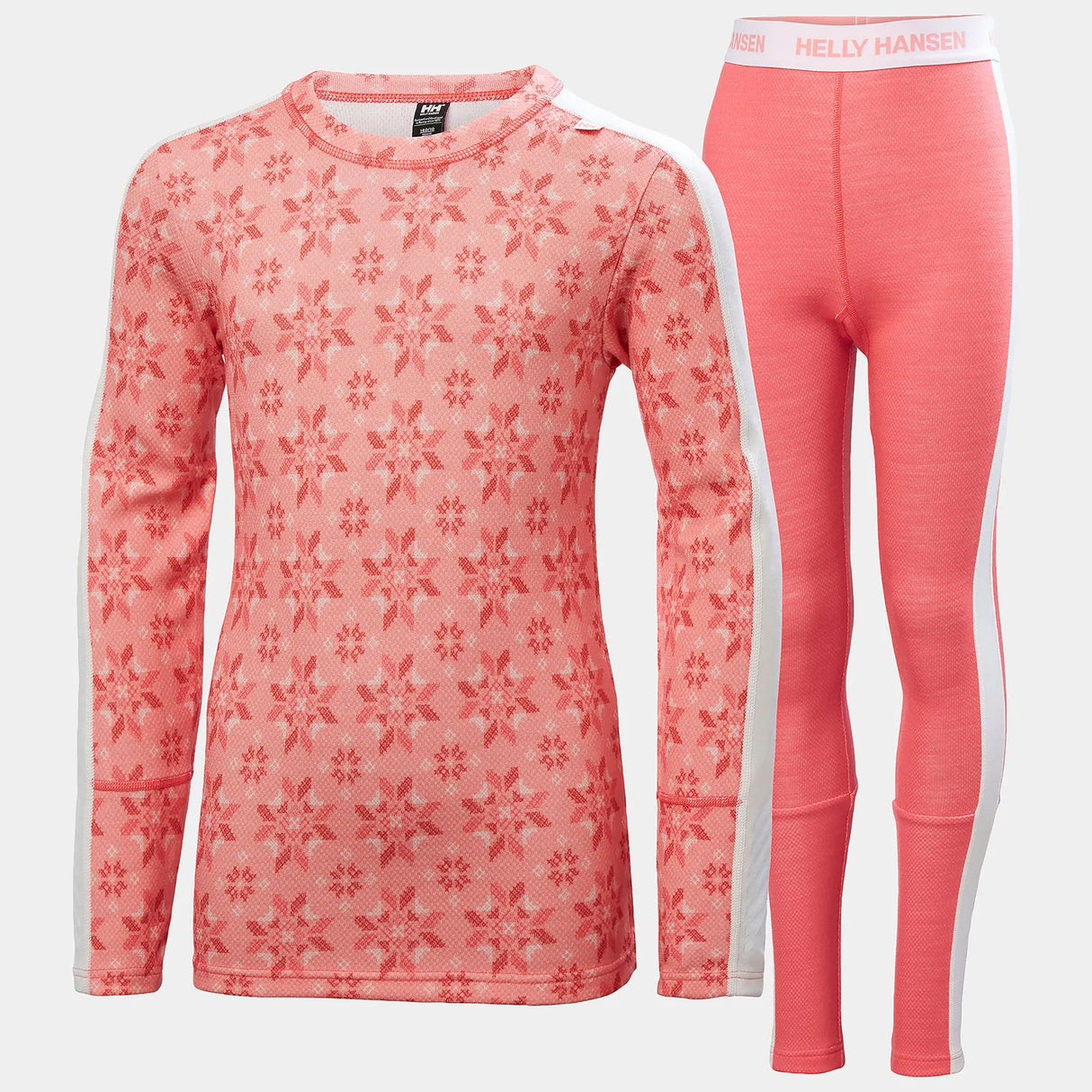 Helly Hansen Juniors' Graphic LIFA® Merino Base Layer Set Skiundertøj Børn - Sunset Pink - Sunset Pink