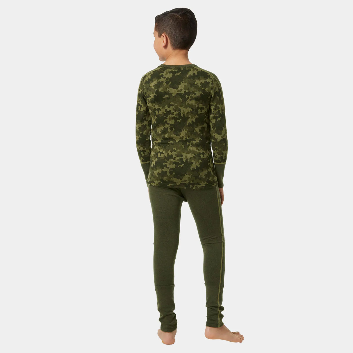 Helly Hansen Juniors' Graphic LIFA® Merino Base Layer Set Skiundertøj Børn - Utility Green -