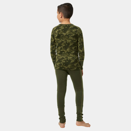 Helly Hansen Juniors' Graphic LIFA® Merino Base Layer Set Skiundertøj Børn - Utility Green -