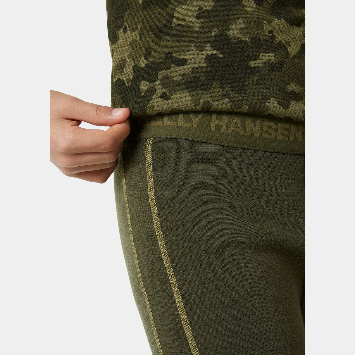 Helly Hansen Juniors' Graphic LIFA® Merino Base Layer Set Skiundertøj Børn - Utility Green -