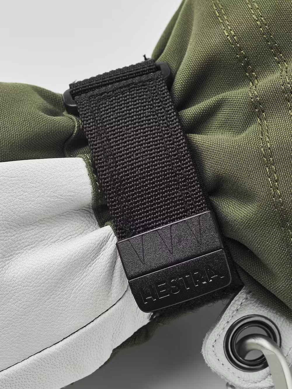 Hestra Heli Ski Female Mitt Skihandsker Dame - Olive & Offwhite -