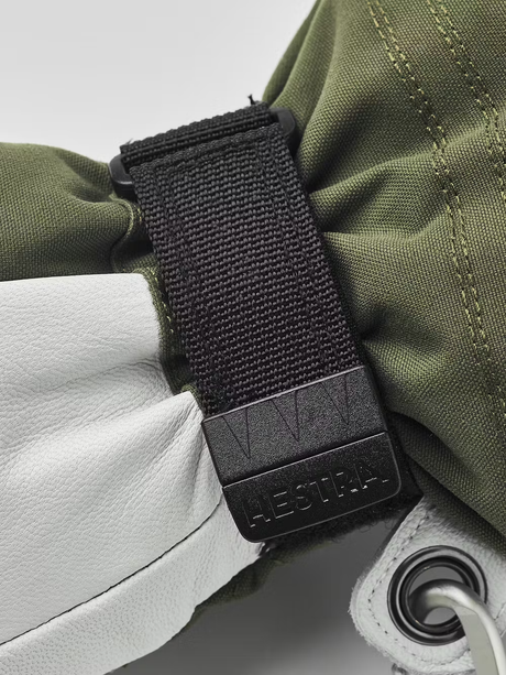 Hestra Heli Ski Female Mitt Skihandsker Dame - Olive & Offwhite -