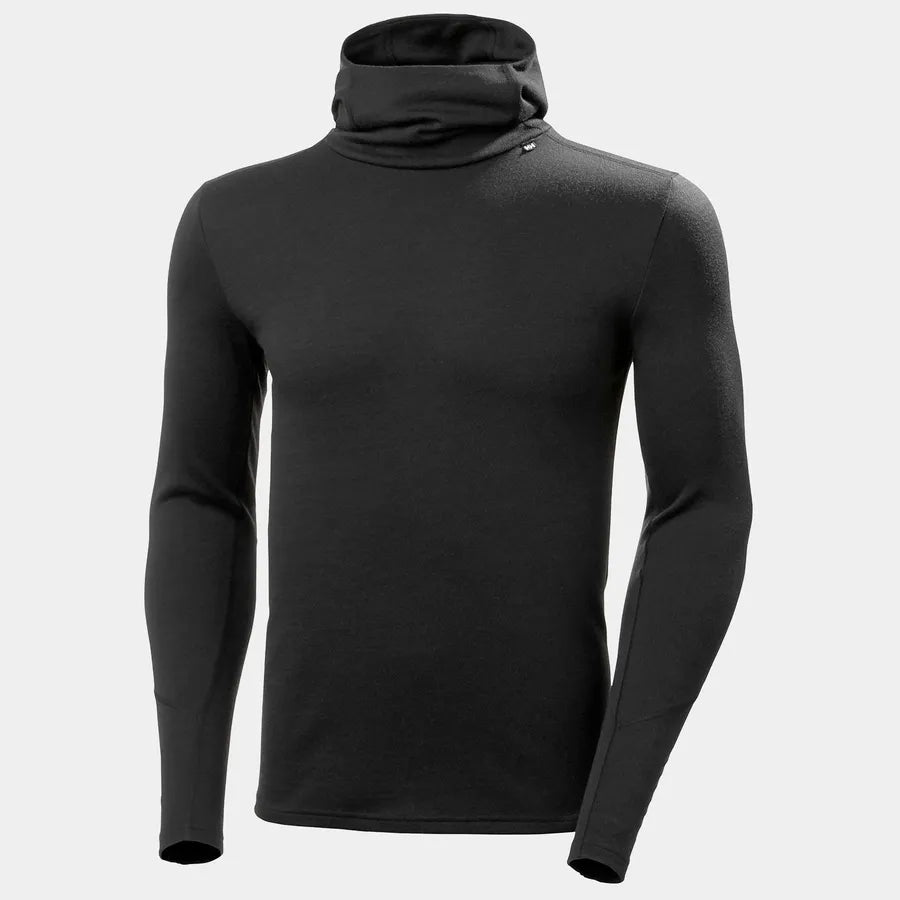 Helly Hansen Men's LIFA® Merino Midweight 2-in-1 Base Layer Hoodie Skiundertrøje Herre - Black - Black