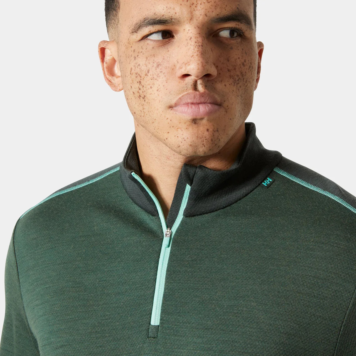 Helly Hansen Men's LIFA® Merino Midweight Half-zip Base Layer Skiundertrøje Herre - Jungle Green -