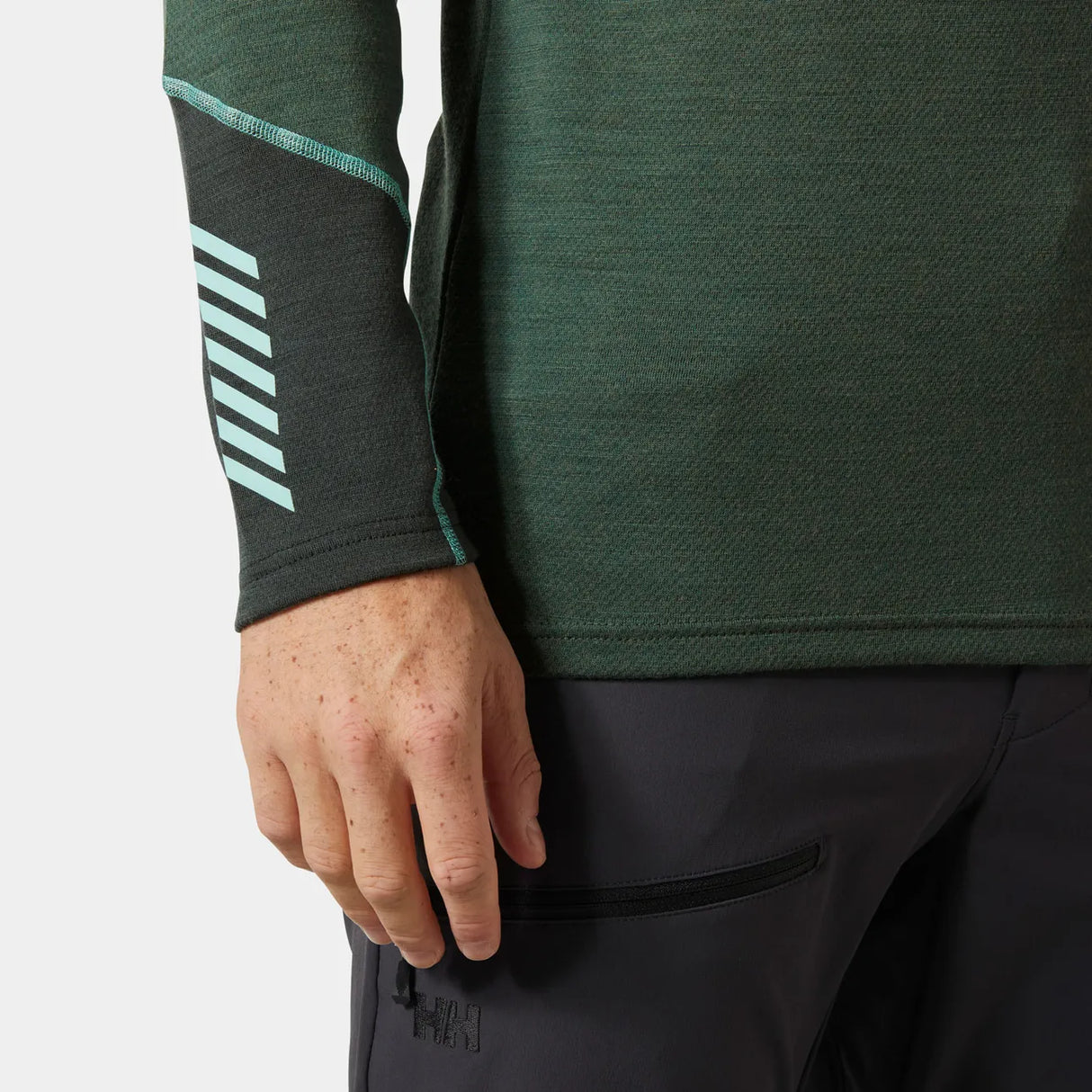 Helly Hansen Men's LIFA® Merino Midweight Half-zip Base Layer Skiundertrøje Herre - Jungle Green -