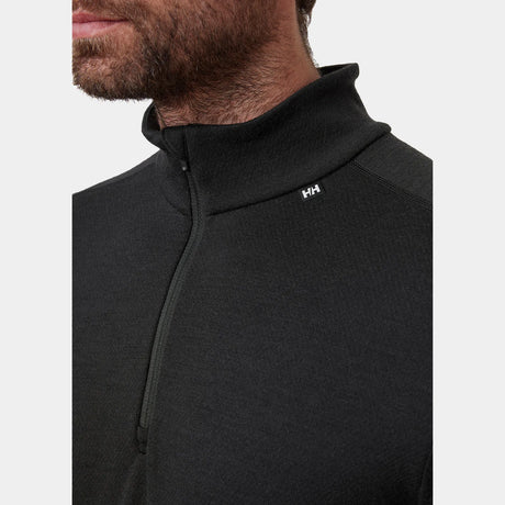 Helly Hansen Men's LIFA® Merino Midweight Half-Zip Skiundertøj Sæt Herre - Black / Black -