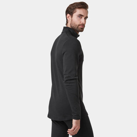 Helly Hansen Men's LIFA® Merino Midweight Half-Zip Skiundertøj Sæt Herre - Black / Black -