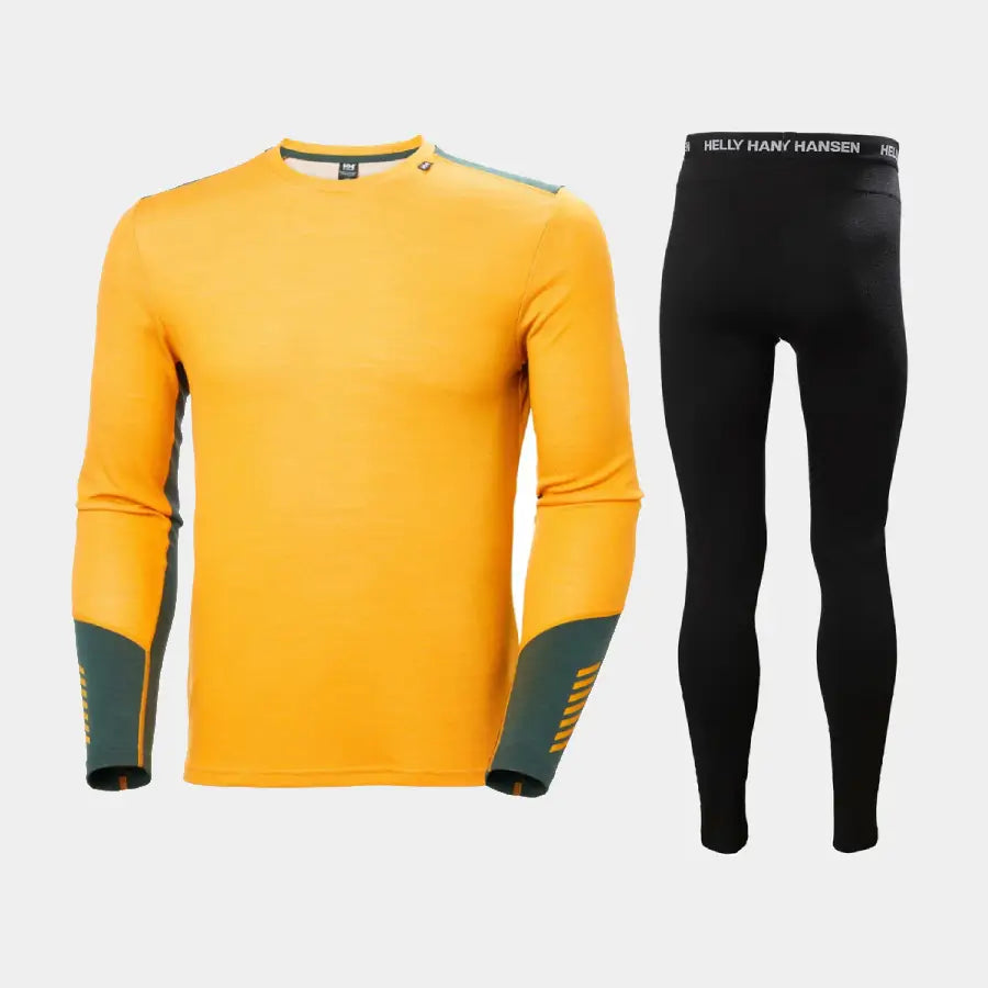 Helly Hansen Men's LIFA® Merino Midweight Crew & Pants Skiundertøj Sæt Herre - Cloudberry / Black - XXL