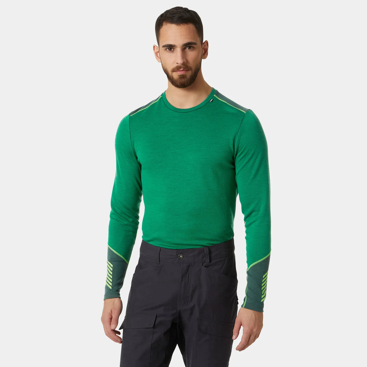 Helly Hansen Men's LIFA® Merino Midweight Crew Base Layer Skiundertrøje Herre - Malachite -