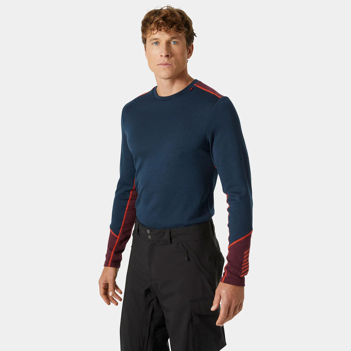 Helly Hansen Men's LIFA® Merino Midweight Crew Base Layer Skiundertrøje Herre - Midnight - Midnight