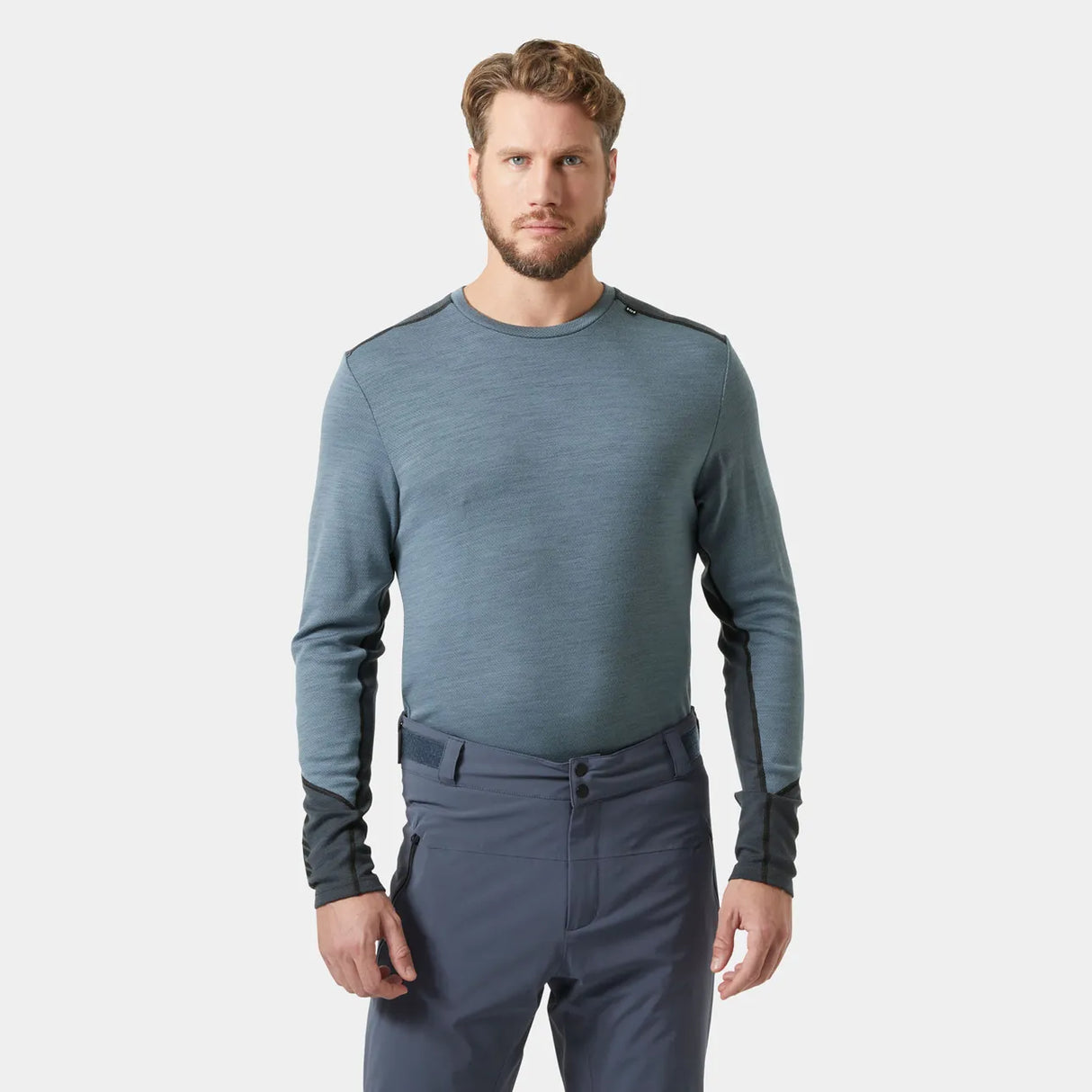 Helly Hansen Men's LIFA® Merino Midweight Crew Base Layer Skiundertrøje Herre - Washed Navy - Washed Navy