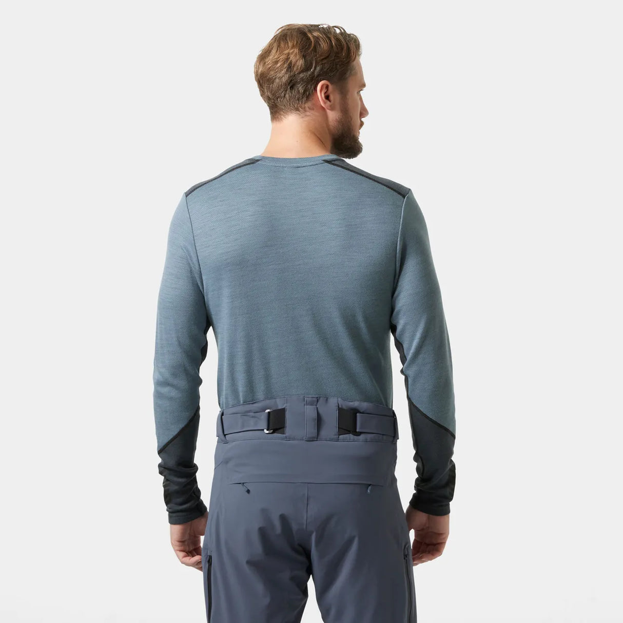 Helly Hansen Men's LIFA® Merino Midweight Crew Base Layer Skiundertrøje Herre - Washed Navy -