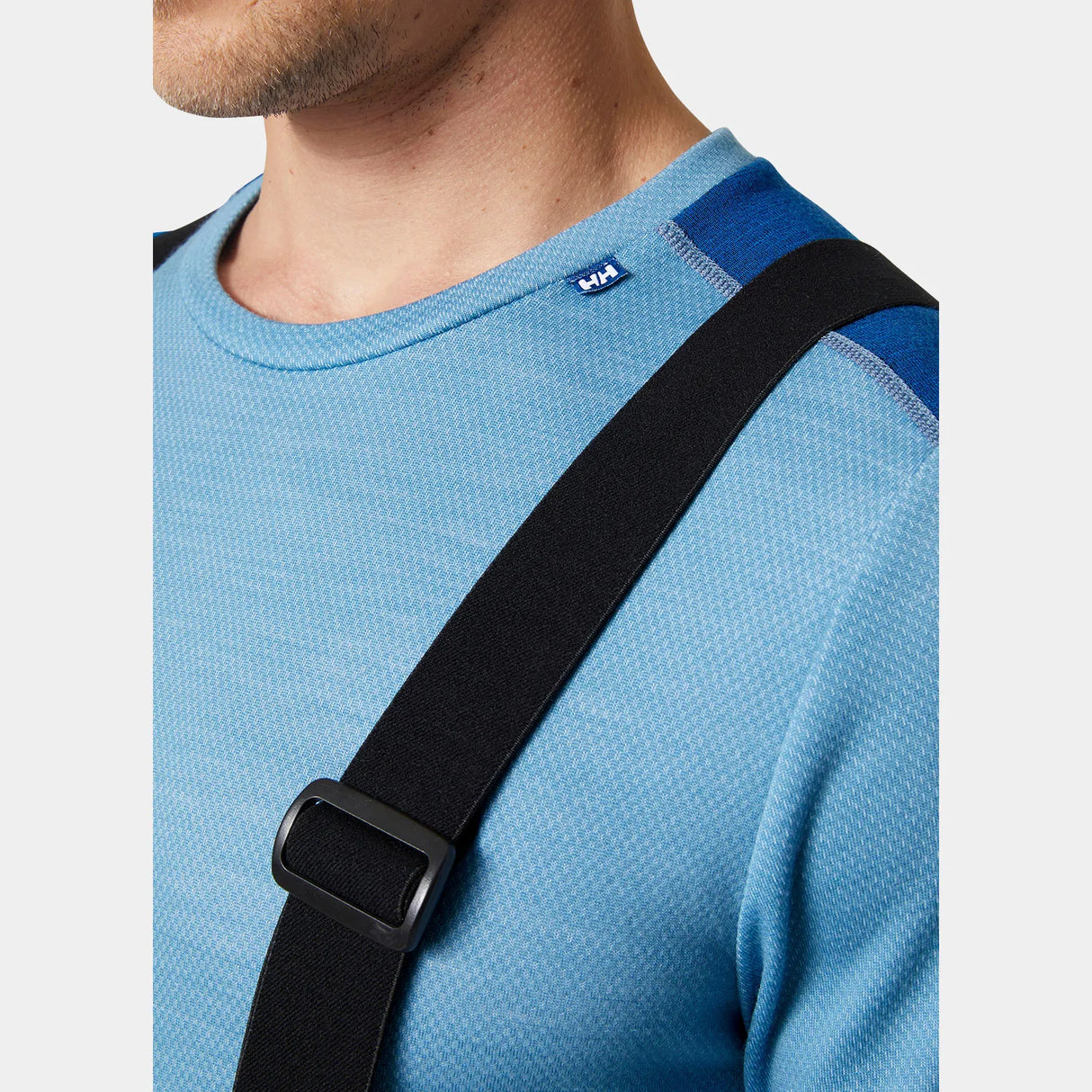 Helly Hansen Men's LIFA® Merino Midweight Crew & 3/4 Pants Skiundertøj Sæt Herre - Blue Fog / Black -