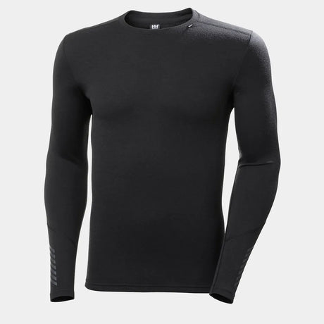 Helly Hansen Men's LIFA® Merino Midweight Crew Base Layer Skiundertrøje Herre - Black - Black
