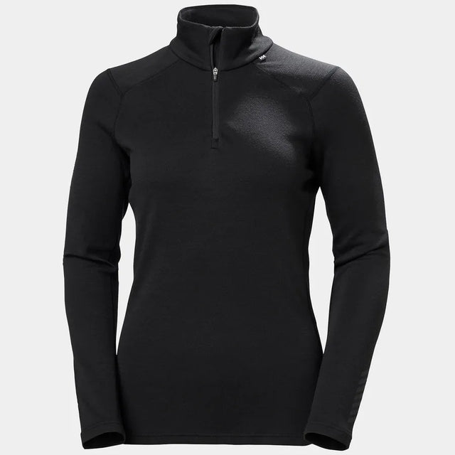 Helly Hansen Women's LIFA® Merino Midweight Half-Zip Base Layer Skiundertrøje Dame - Black - Black